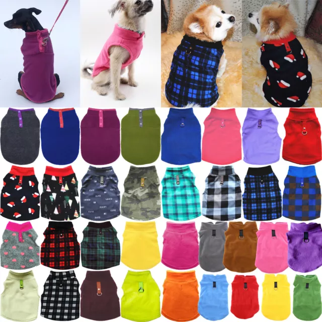 Animali Cane Cappotto Caldo Pile Giacca Maglione Pullover Inverno Vestiti Per