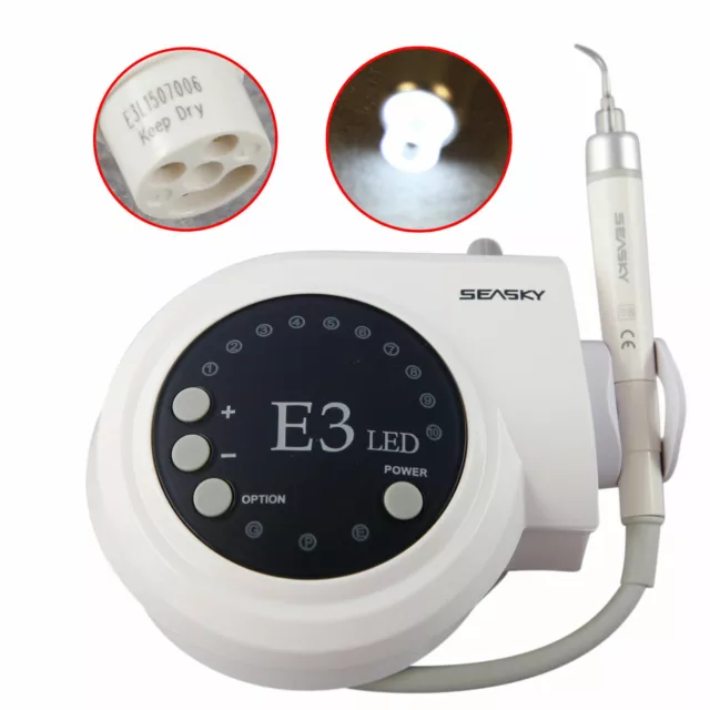 Fit EMS Ultrasonic Piezo Scaler LED Light Handpiece Teeth Cleaner Power