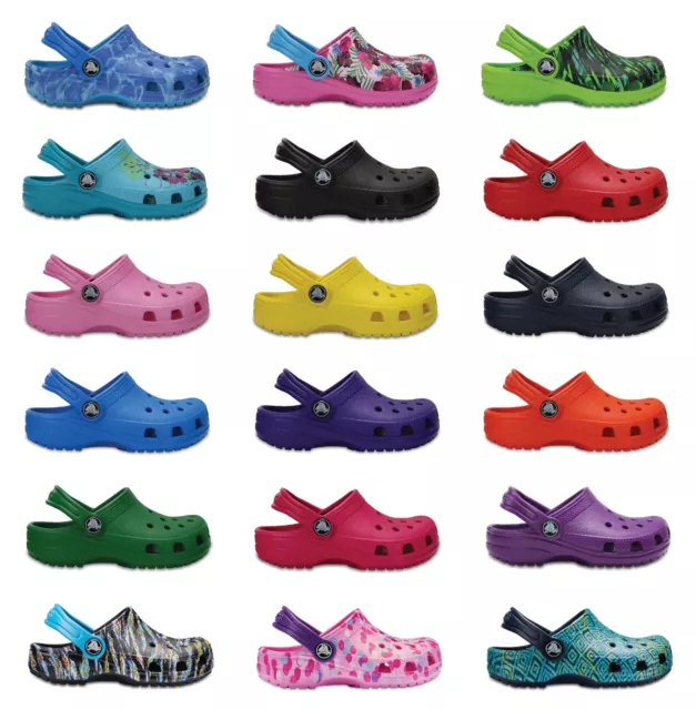 Crocs Kids Classic Cayman Croslite Boys Girls Summer Slip On Sandals Clogs