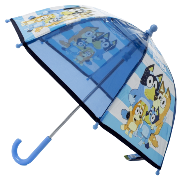 Bluey Childrens Character Folding Umbrella Kids Boys Dog  Blue