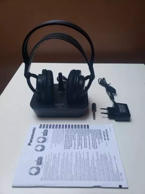 Casque Tv Sans Fil Hifi Panasonic Rp-Wf830 Rf Radio Rechargeable Tele Television