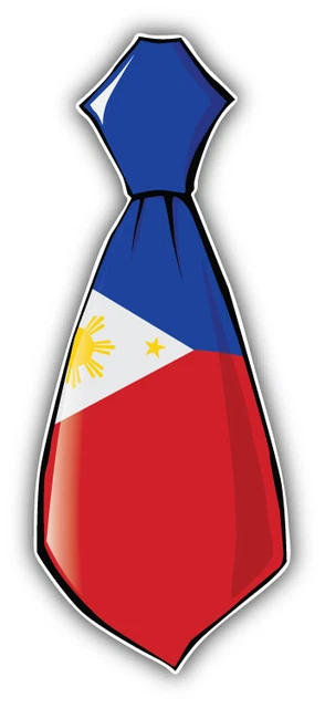 Philippines Flag Necktie Car Bumper Sticker Decal