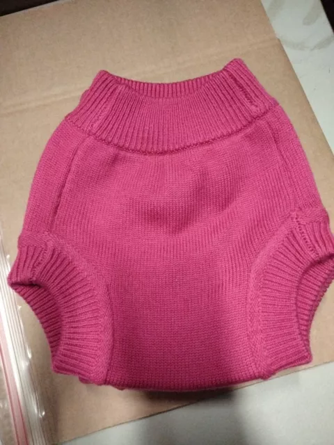 Sloomb Sustainablebabyish Knit Wool Diaper Cover Ups Medium Pink