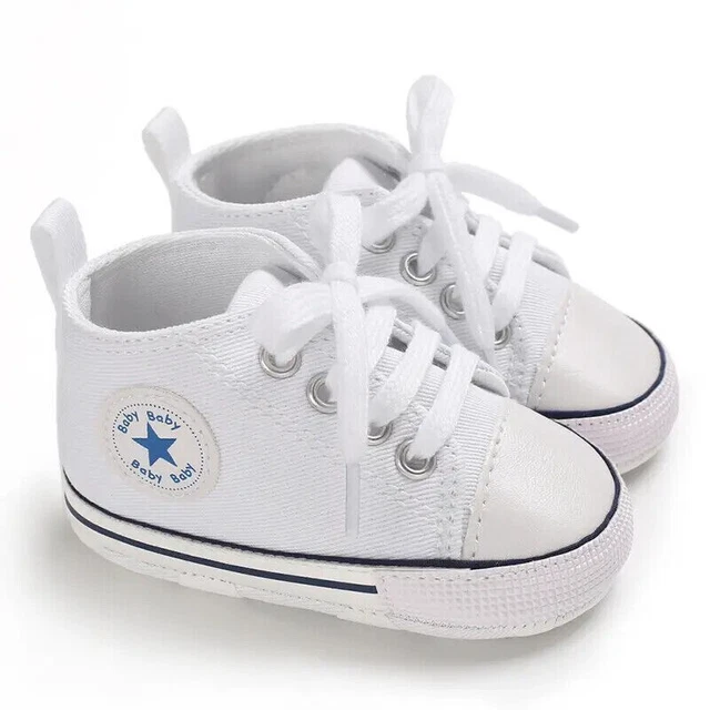 Neugeborenes Baby Kinderwagen Canvas Schuhe Säugling Turnschuhe Kleinkind PreWalker Turnschuhe 2