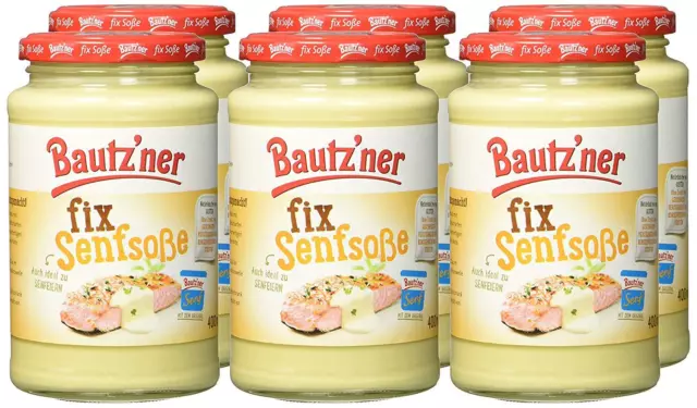 BAUTZ'NER Fix Senfsoße, 6er Pack (6 x 400 ml) (6,66 EUR/l)