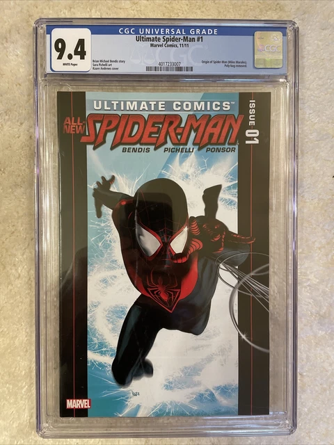 Ultimate Comics Spider-Man #1 CGC 9.4 WP NM Marvel 2011 Origin 2nd Miles Morales