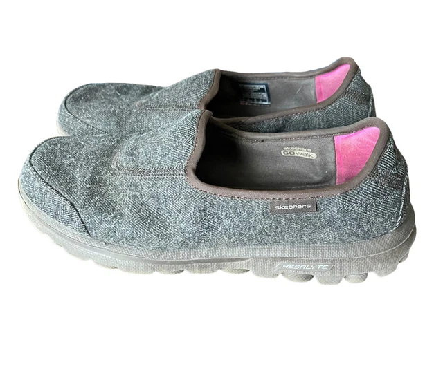 Skechers Go Walk Memory Form Fit Slip On Shoes Womens Size 8.5 Chocolate Brown