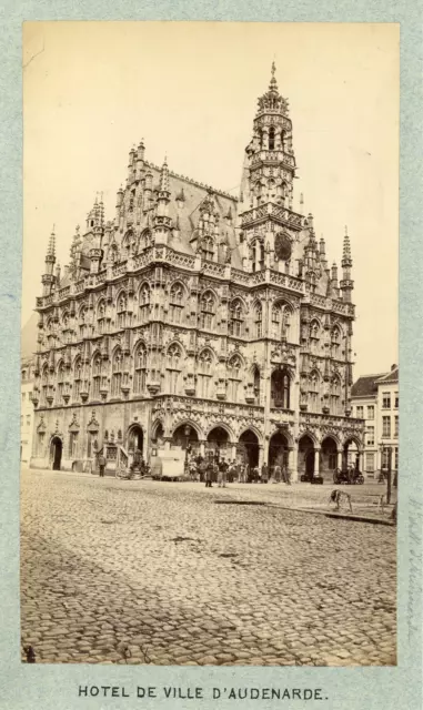 Belgique, Audenarde, Hôtel de Ville, ca.1880, vintage albumen print Vintage albu