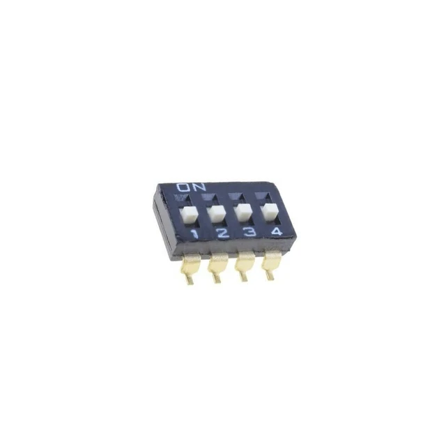 2 interruttori A6S-4104-H: DIP-SWITCH numero sezioni: 4 ON-OFF 0,025A/24VDC OMRON