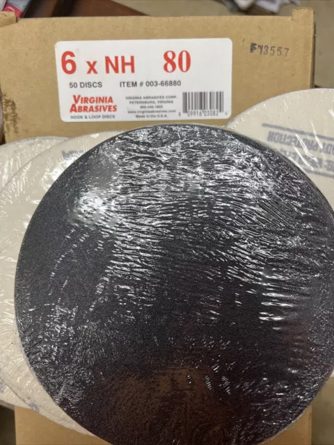 80 grit 6"  50 Hook and Loop Discs 003-66880