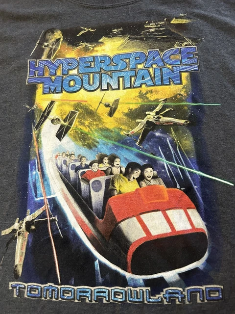 Disneyland Rides Graphics RARE DISNEY DISNEYLAND Hyperspace Space Mountain Ride Graphic T-Shirt ...