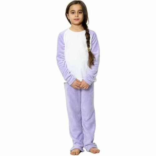 Bambine Lilla Pigiama Morbido Pile 2 Pezzi Flanella Set Lounge Abito 2-13