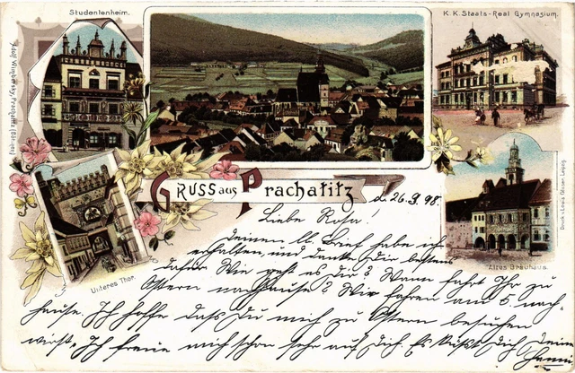 CPA AK greeting from Prachatitz forerunner CZECHIA (1274526)