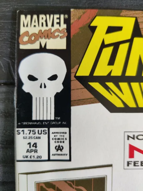 Marvel Comics The Punisher War Zone #14 April 1993 John Romita Jr Vintage Comic 2