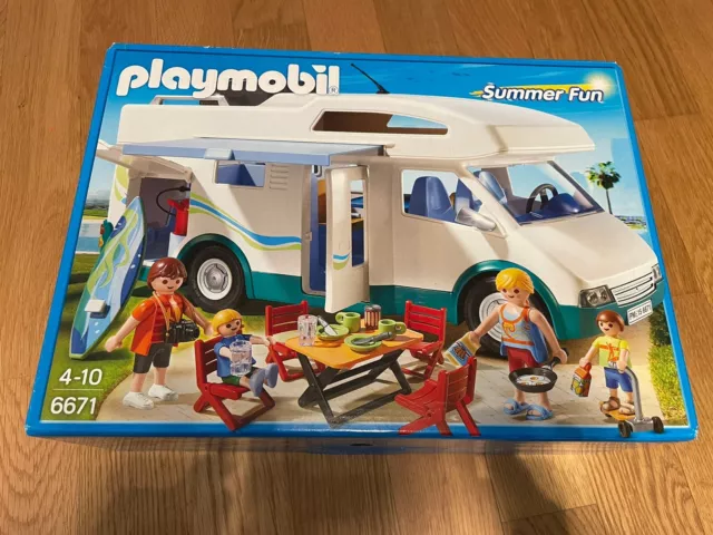 PLAYMOBIL Summer Fun 6671 Familien-Wohnmobil mit Aufbauanleitung Komplett