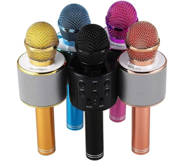 Microfono Wireless Altoparlante Cassa Integrata Bluetooth Portatile Karaoke w858