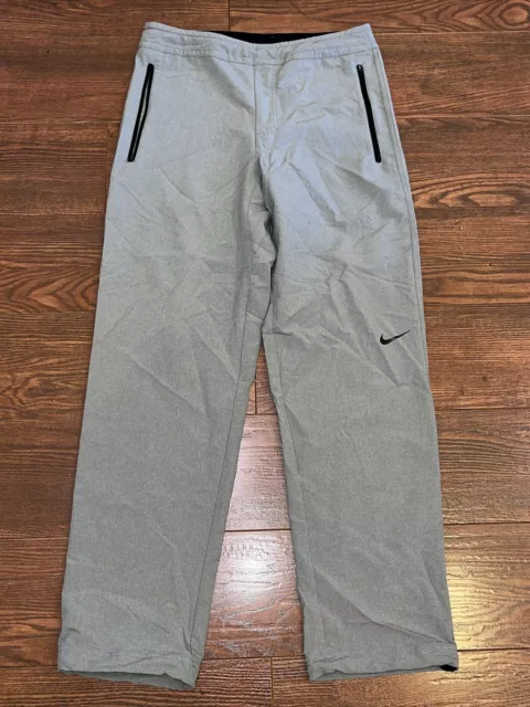 Nike Sweatless Woven Training Pants Mens Small Warm-Up Athletic Gray 543485-063