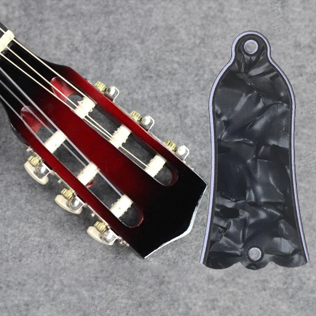 2 Hole Aluminum Alloy Guitar Truss Rod Cover Bell Shape Fits e-Git 3