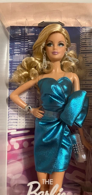 2014 New/NRFB The Barbie Look City Shine Blue Dress Model Muse Doll (CJF49)