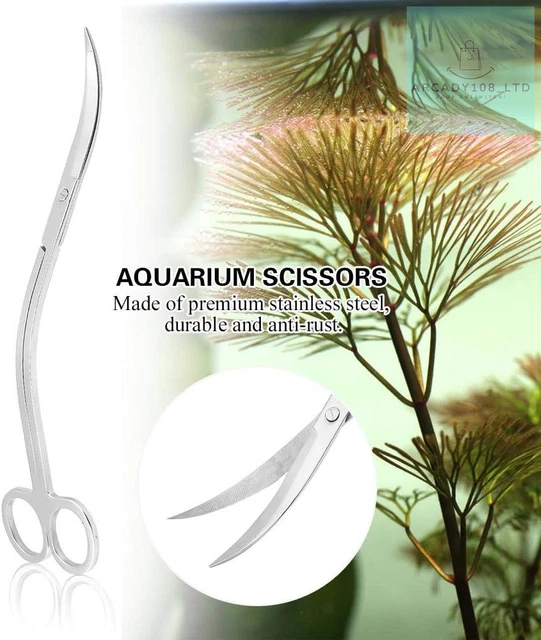 Aquarium Plant Scissors Stainless Steel Wave Scissors Curved Scissors Aquarium 3