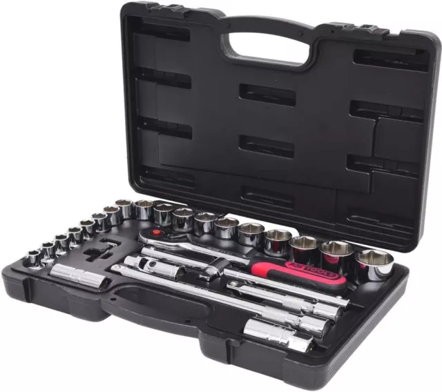 KS Tools 1/2 Jeu de douilles CHROMEplus 12 pans longues, Flank Traction, 10 pièces