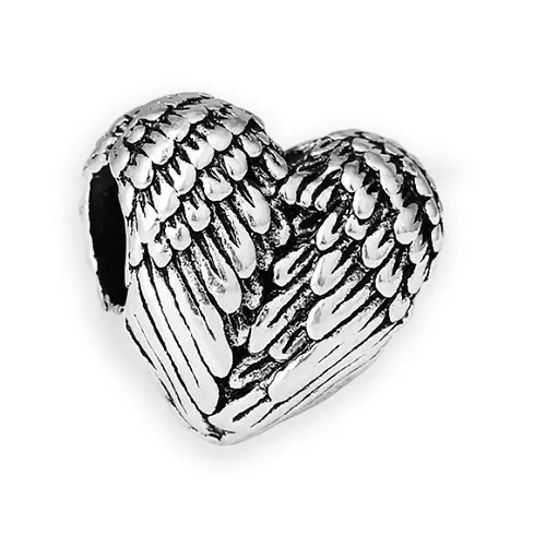 Angel Wings Love Heart Charm Silver European Charm Bracelet Pendant Jewelry Bead