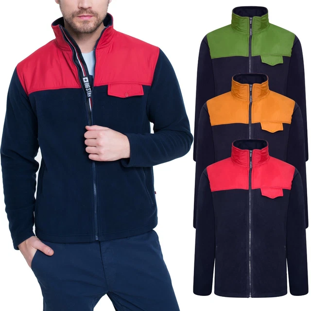 New Mens Fleece Jacket Full Zip Up Designer Outdoor Warm Polar Anti Pil WorkWear