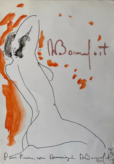 Alain Bonnefoit  2009 , rare dessin original signe , date 2009 par l’artiste.