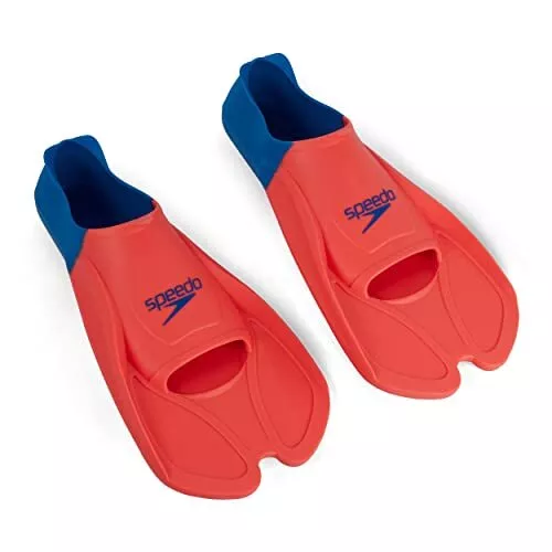 Biofuse Training Fins, Fluro Tangerine/Pool Blue/Blue Flame, Adult Size