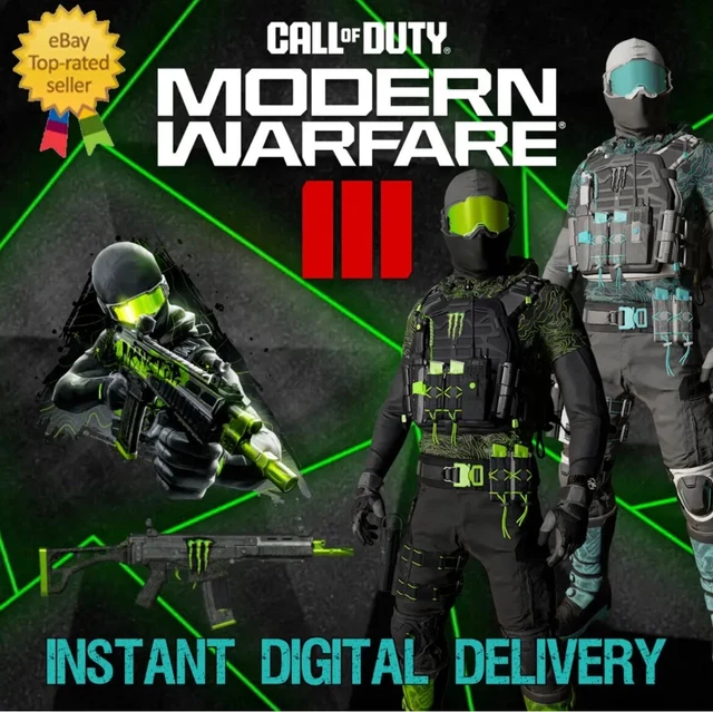CALL OF DUTY Modern Warfare 3 Monster Energy Full Set of 8 Codes Skins