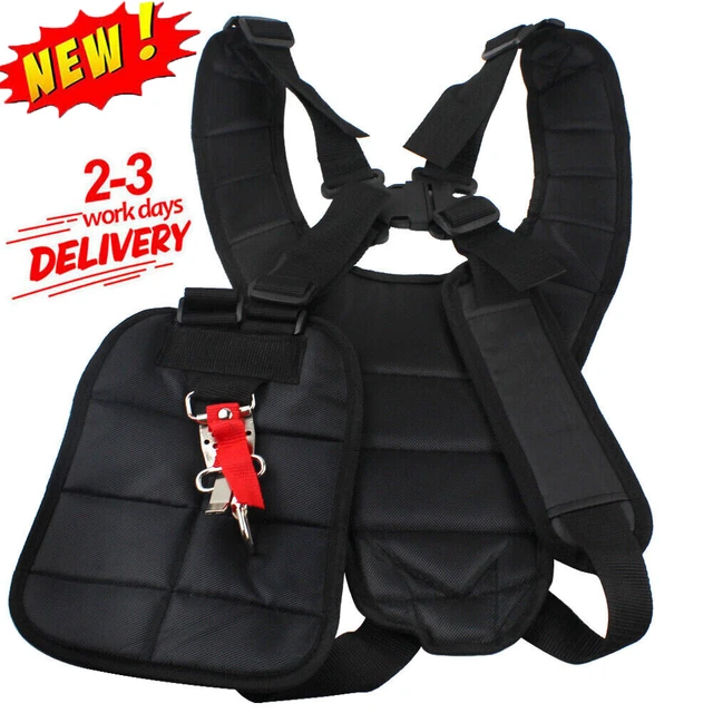 Adjustable Black Shoulder Harness Strap For Garden Brush Cutter Trimmer Strimmer