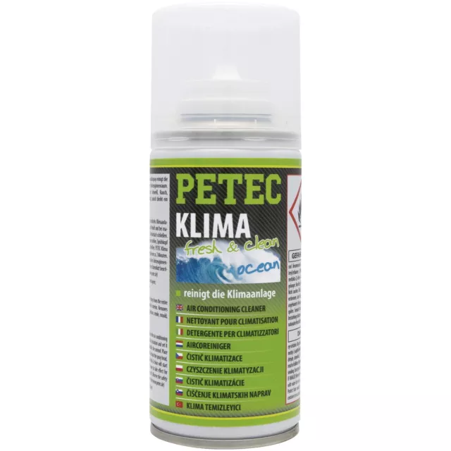 150mL PETEC KLIMA FRESH & CLEAN OCEAN REINIGER KLIMAANLAGEN DESINFEKTION