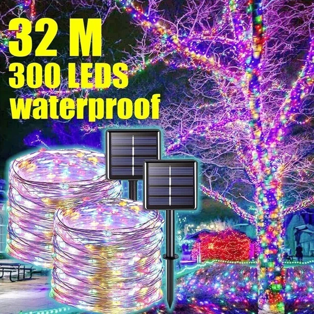 100-300 LED Solar String Light Waterproof Copper Wire Fairy Garden Party Outdoor