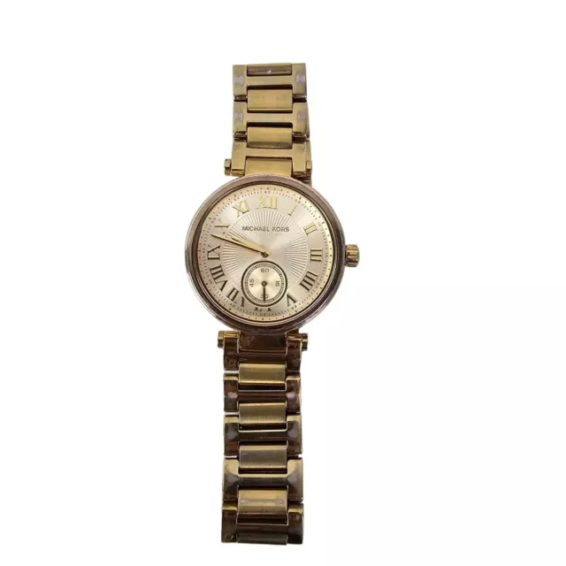 Michael Kors Skylar Champagne Dial Gold-tone Stainless Steel Ladies Watch MK5867