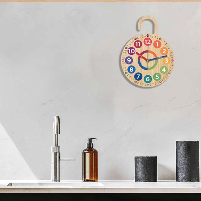 Horloge d'apprentissage en bois pour enfants jouet éducatif | Kaufen