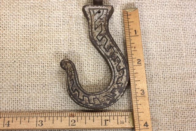 old Ceiling Plant Hook chandelier bird cage hanger 11 1/4" rustic nickel vintage 5
