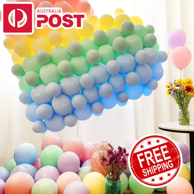 100x 25cm Macaron Latex Pastel Helium Balloons Birthday Party Wedding Decoration