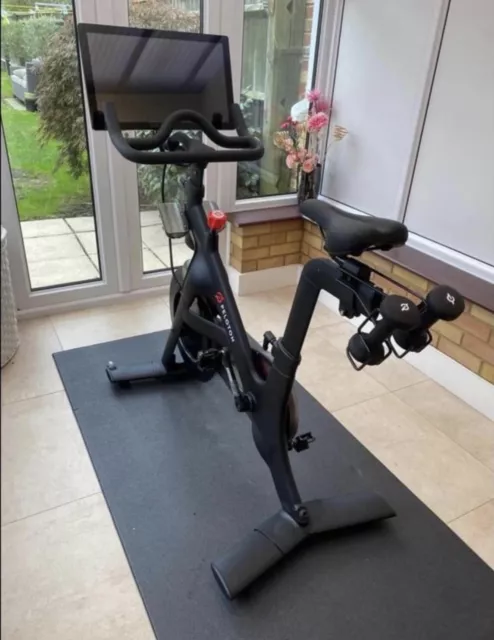 PELOTON EXERCISE BIKE With Monitor, Mat & Weights Excellent Condition  £1,580.00 - PicClick UK