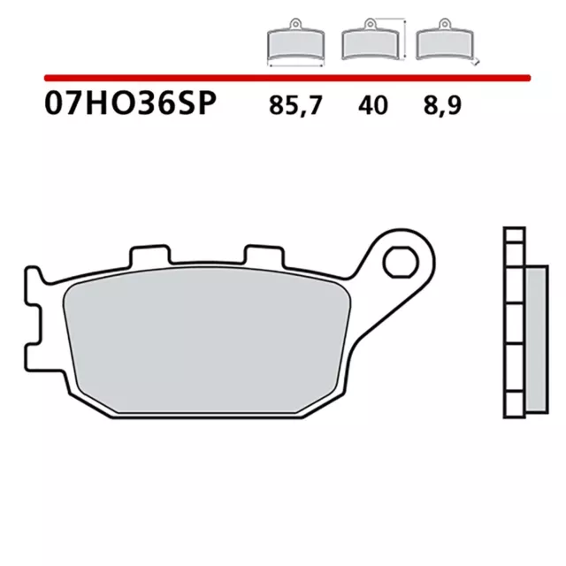 Brembo Kit Pastiglie Freno Posteriore Suzuki Dl V-Strom Abs 650 07-21-Cod.07Ho36