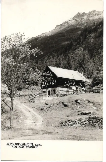 Postkarte - AK Kerschhacklhütte Maltatal Kärnten Hüttenstempel gelaufen
