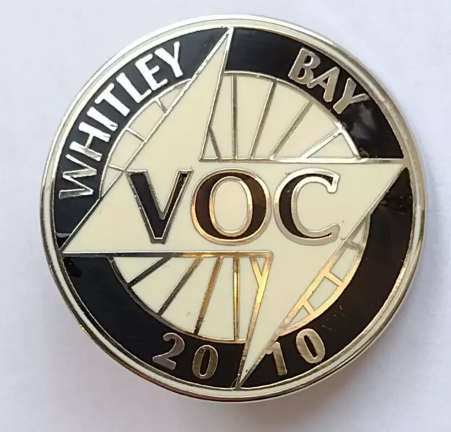 Vincent Owners Club Whitley Bay 2010. Pin Badge. Motorbike Rally Badge