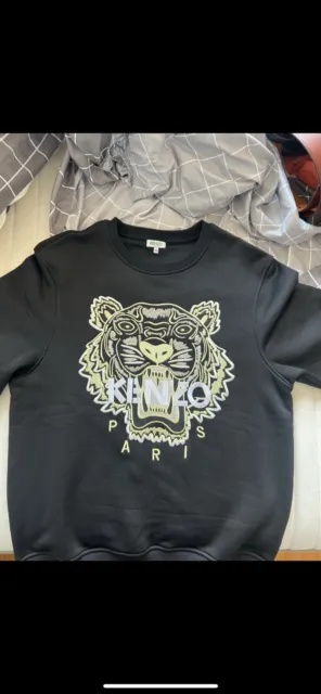 Kenzo Men's Tiger Sweatshirt Big Logo Home Black Size M