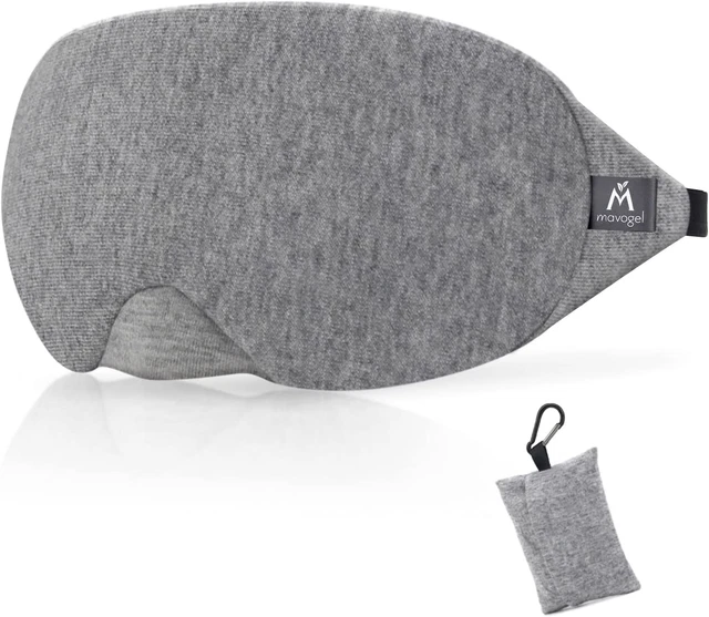 Mavogel Schlafmaske Aus Baumwolle – Aktualisiertes Design, Lichtblockierende Aug