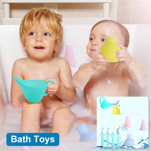 Kids Bath Toys Soft Silicone Bathtub Toys Funny Toddlers Waterfall Bath vbGfk