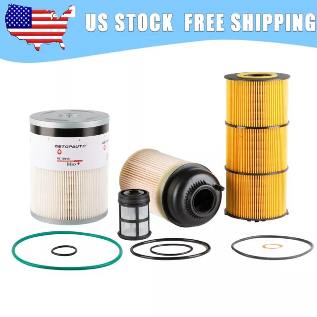 Oil & Fuel Filter Kit For Freightliner DD13 DD15 DD16 PF9908 FS19915 P551005