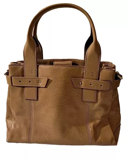 Cole Haan Beige Leather  Satchel Bag w/dustbag