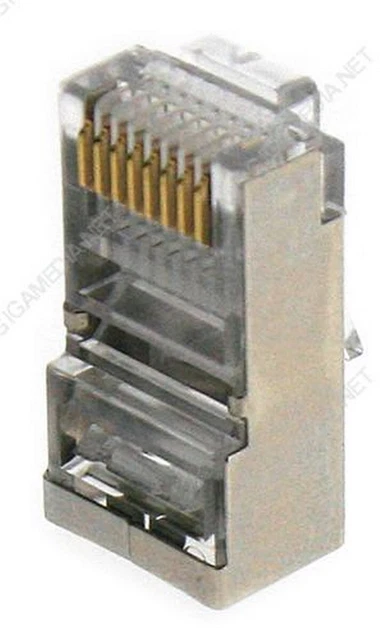 Gigamedia GGM MJ8PB8C - LOT DE 10 Connecteurs RJ45 MODULAR 8 POINTS / 8