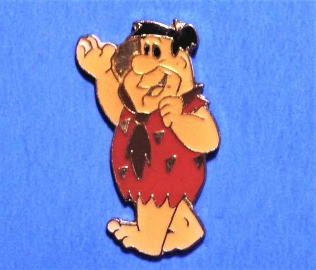 HANNABARBERA THE FLINTSTONES Cartoon Fred Flintstone Square Pin Free