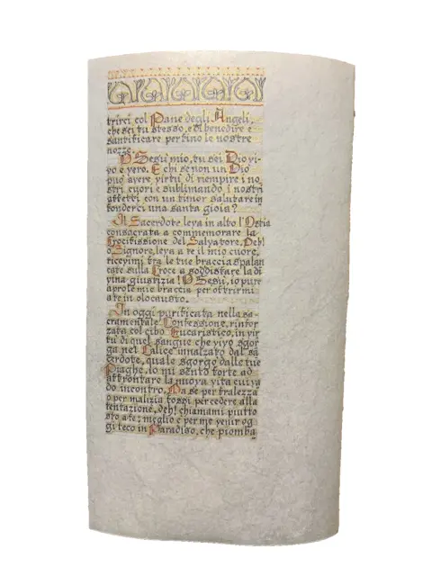 Manoscritto Sacro Miniato  1890/1900