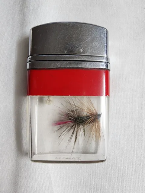 VINTAGE FLY FISHING LURE RED LIGHTER MADE IN JAPAN 1950s $19.99